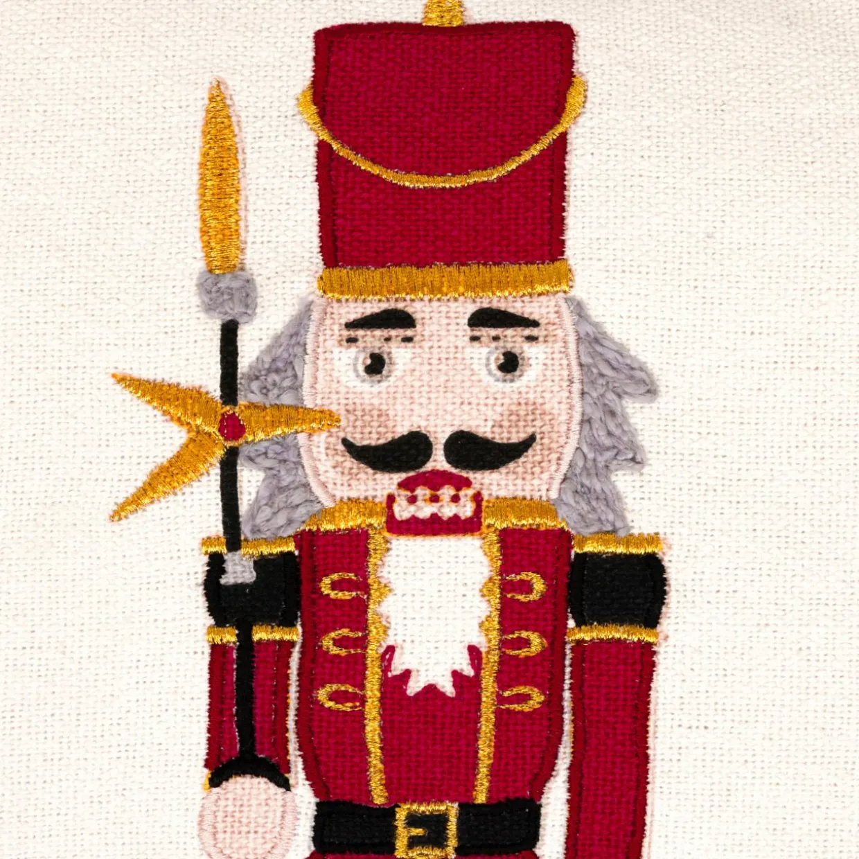Coussin de Noël carré (45 x 45 cm) Soldat Casse-noisette Multicolore