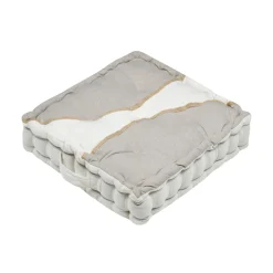 Coussin de sol coton (45 x 45 cm) Blokken Gris