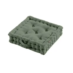 Coussin de sol coton (40 x 40 cm) Pixel Vert kaki