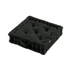 Coussin de sol coton (40 x 40 cm) Pixel Noir