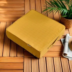 Coussin de sol extérieur déhoussable (45 x 45 cm) Sunset Jaune moutarde