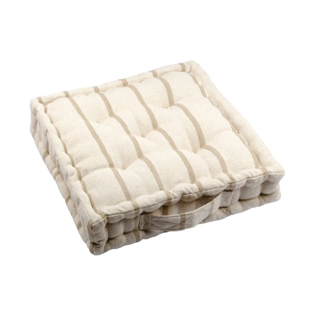 Coussin de sol extérieur toile de coton (45 x 45 cm) Ocealys Beige
