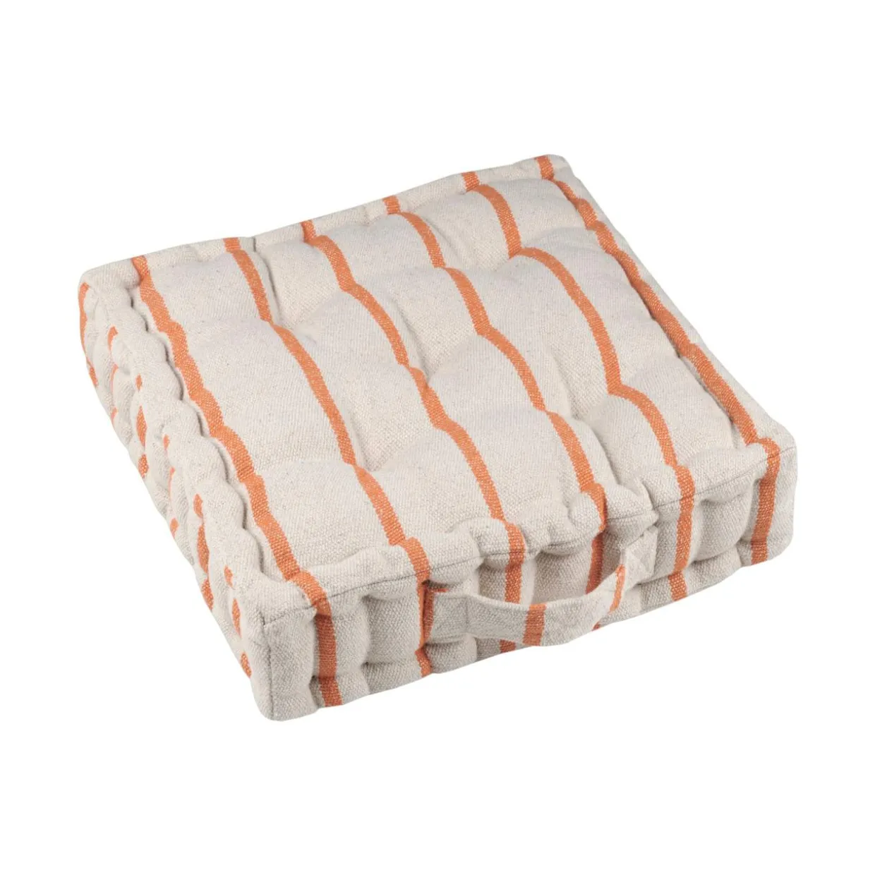 Coussin de sol extérieur toile de coton (45 x 45 cm) Ocealys Corail