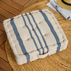 Coussin de sol extérieur (45 x H10 cm) Nautira Bleu marine