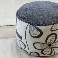 Coussin de sol haut en coton (40 cm) Tilda Gris