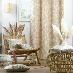 Coussin de sol rond coton haut (40 x 30 cm) Hemera Taupe