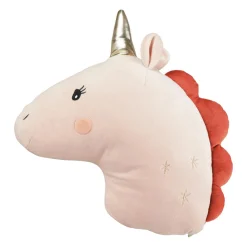 Coussin enfant (35 cm) Licorne Rose