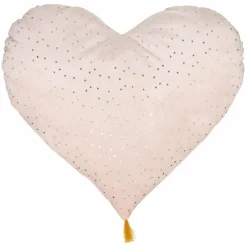 Coussin enfant cœur (40 x 45 cm) Polie Rose