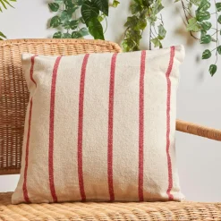 Coussin extérieur carré toile de coton (50 x 50 cm) Ocealys Rouge