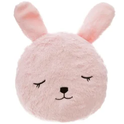 Coussin fausse fourrure enfant (27 cm) Lapin Rose