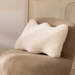 Coussin rectangulaire bouclette (35 x 48 cm) Bliss Blanc