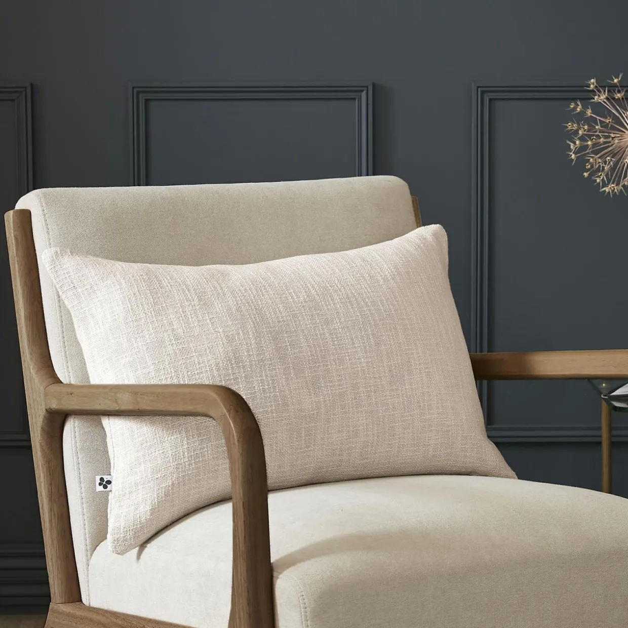 Coussin rectangulaire coton (40 x 60 cm) Sixtine Beige