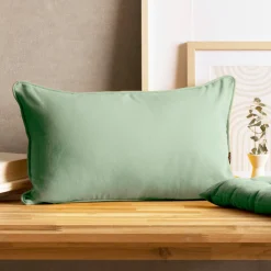 Coussin rectangulaire coton (30 x 50 cm) Pixel Vert menthe