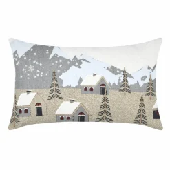 Coussin rectangulaire coton (30 x 50 cm) Cornouailles Gris