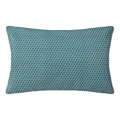 Coussin rectangulaire coton (30 x 50 cm) Otto Bleu canard