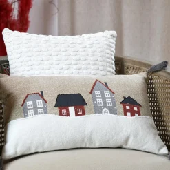 Coussin rectangulaire coton (30 x 50 cm) Cornouailles Beige