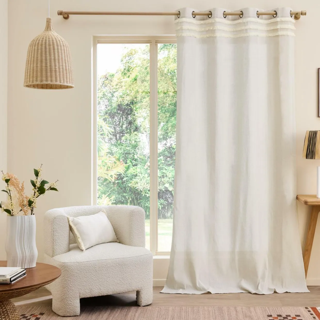 Coussin rectangulaire coton (30 x 50 cm) Vertis Beige