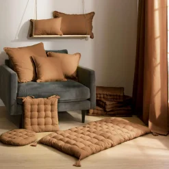 Coussin rectangulaire coton (30 x 50 cm) Pixel Camel