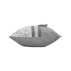 Coussin rectangulaire coton (40 x 60 cm) Flavie Gris