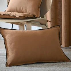 Coussin rectangulaire coton (40 x 60 cm) Helios Camel