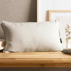 Coussin rectangulaire coton (30 x 50 cm) Pixel Beige