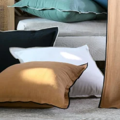 Coussin rectangulaire coton (40 x 60 cm) Helios Blanc