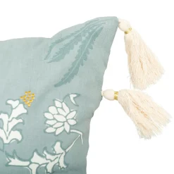 Coussin rectangulaire coton (38 x 58 cm) Wild Vert céladon