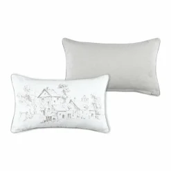 Coussin rectangulaire coton (50 cm) Sophie Ecru