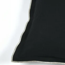 Coussin rectangulaire coton (40 x 60 cm) Helios Noir