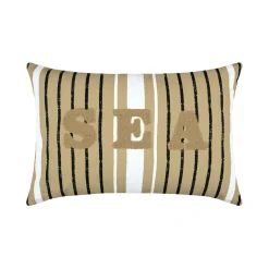 Coussin rectangulaire coton (40 x 60 cm) Maritime Beige