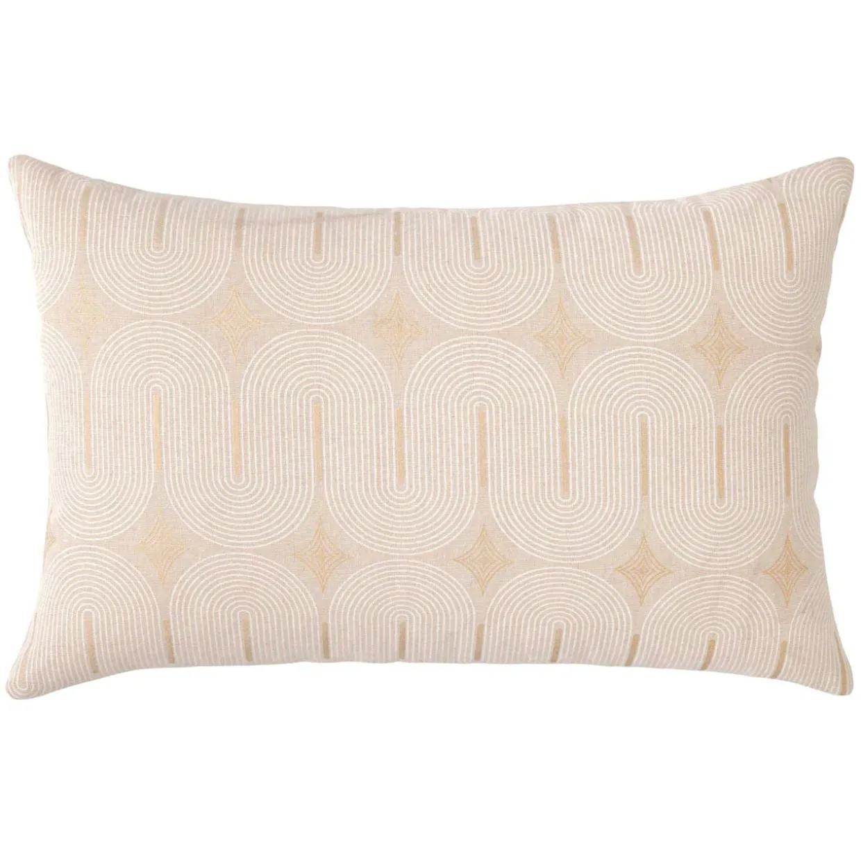 Coussin rectangulaire coton (40 x 60 cm) Ondine Blanc