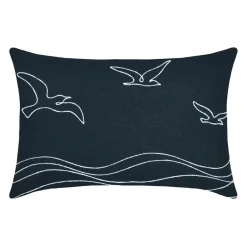 Coussin rectangulaire coton (40 x 60 cm) Bordemer Bleu jeans