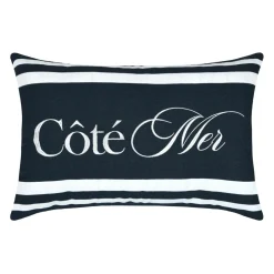 Coussin Rectangulaire coton (40 x 60 cm) Bordemer Bleu marine