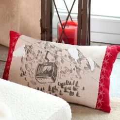 Coussin rectangulaire en coton (30 x 50 cm) Villard Écru