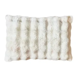Coussin rectangulaire fausse fourrure (50 x 80 cm) Toronto Ivoire
