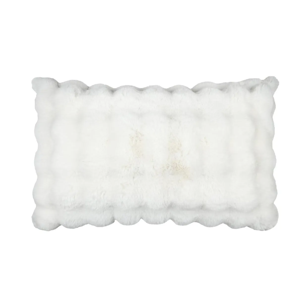 Coussin rectangulaire fausse fourrure (50 x 80 cm) Nebraska Ecru