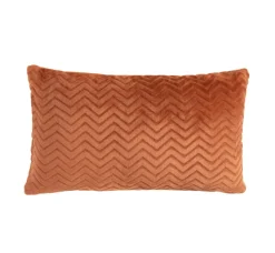 Coussin rectangulaire flanelle (40 x 60 cm) Zag Cuivre