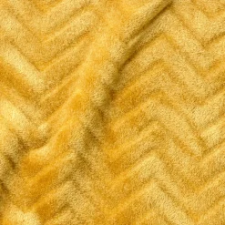 Coussin rectangulaire flanelle (40 x 60 cm) Zag Jaune moutarde