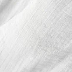 Coussin rectangulaire gaze de coton (40 x 60 cm) Gaïa Blanc chantilly
