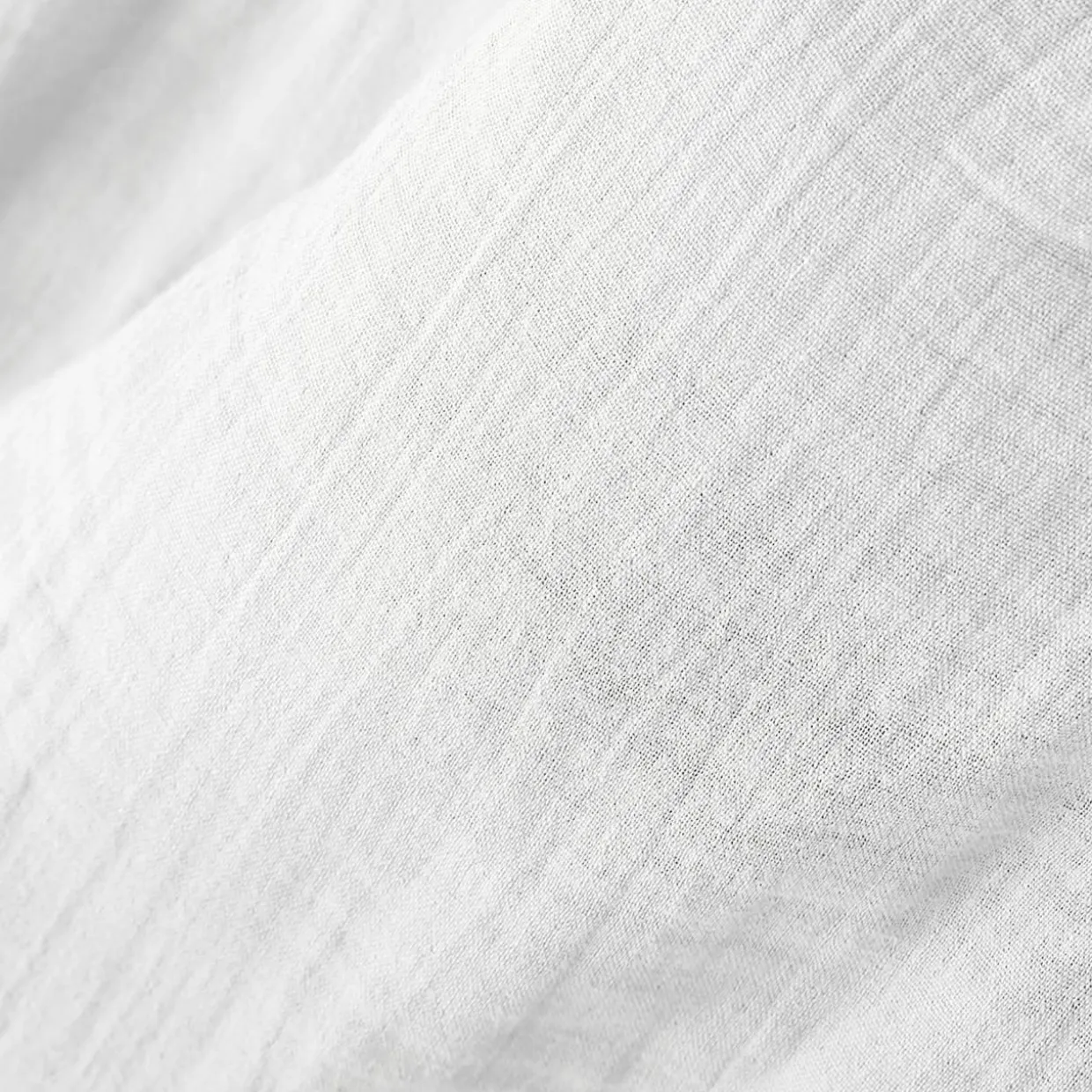 Coussin rectangulaire gaze de coton (40 x 60 cm) Gaïa Blanc chantilly