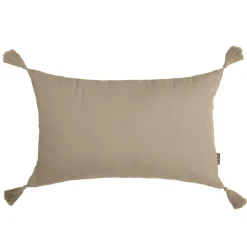 Coussin rectangulaire gaze de coton (40 x 60 cm) Gaïa Ficelle