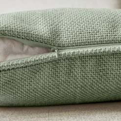 Coussin rectangulaire tissé (40 x 60 cm) Alba Vert romarin