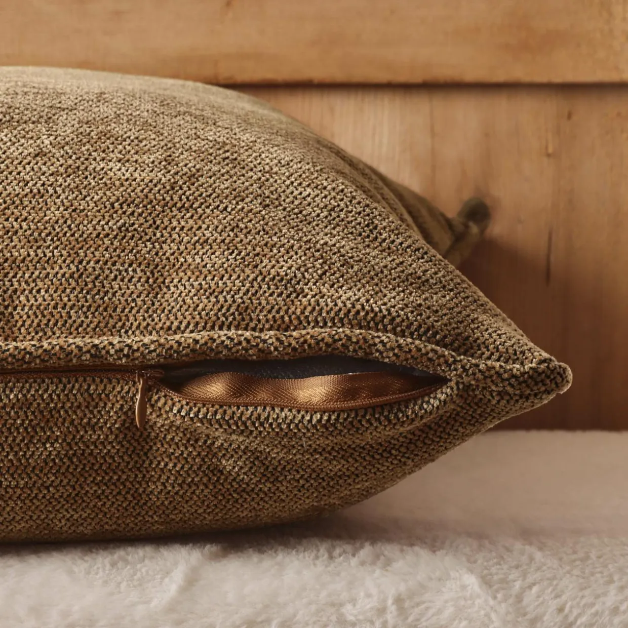 Coussin rectangulaire tissé (40 x 60 cm) Magnus Camel