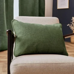 Coussin rectangulaire tissé (40 x 60 cm) Alba Vert kaki