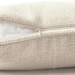 Coussin rectangulaire tissé (40 x 60 cm) Alba Beige grège