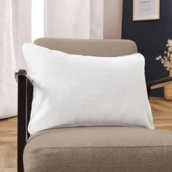 Coussin rectangulaire tissé (40 x 60 cm) Alba Blanc perle