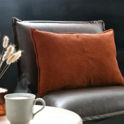 Coussin rectangulaire velours (40 x 60 cm) Dandy Terracotta