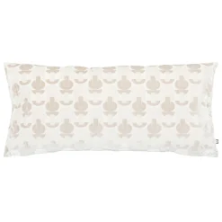 Coussin rectangulaire velours (35 x 75 cm) Luna Ecru