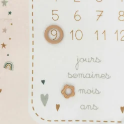Couverture étape bébé (120 x 80 cm) Arc en ciel Multicolore