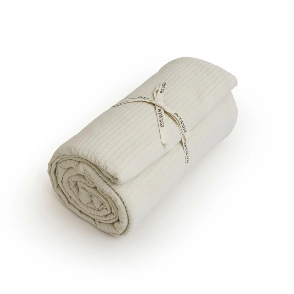 Couvre-lit coton tissé (220 x 250 cm) Léa Beige pampa